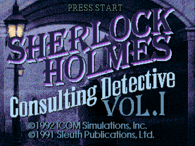 Sherlock Holmes - Consulting Detective Vol. 1 Title Screen